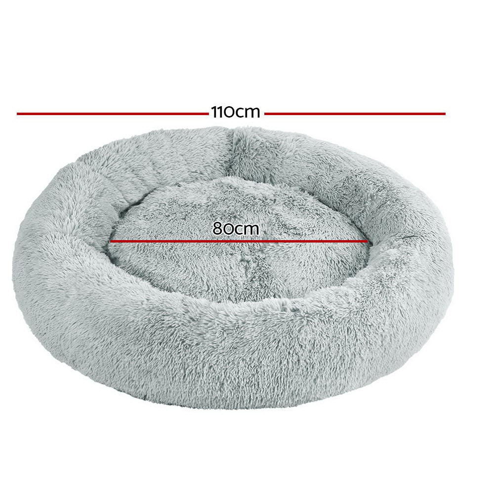 Serano Calming Pet Bed – Grey – Extra Large 110cm
