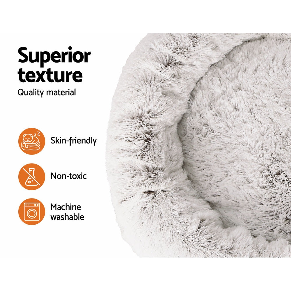 Serano Calming Pet Bed – White – Extra Large 110cm