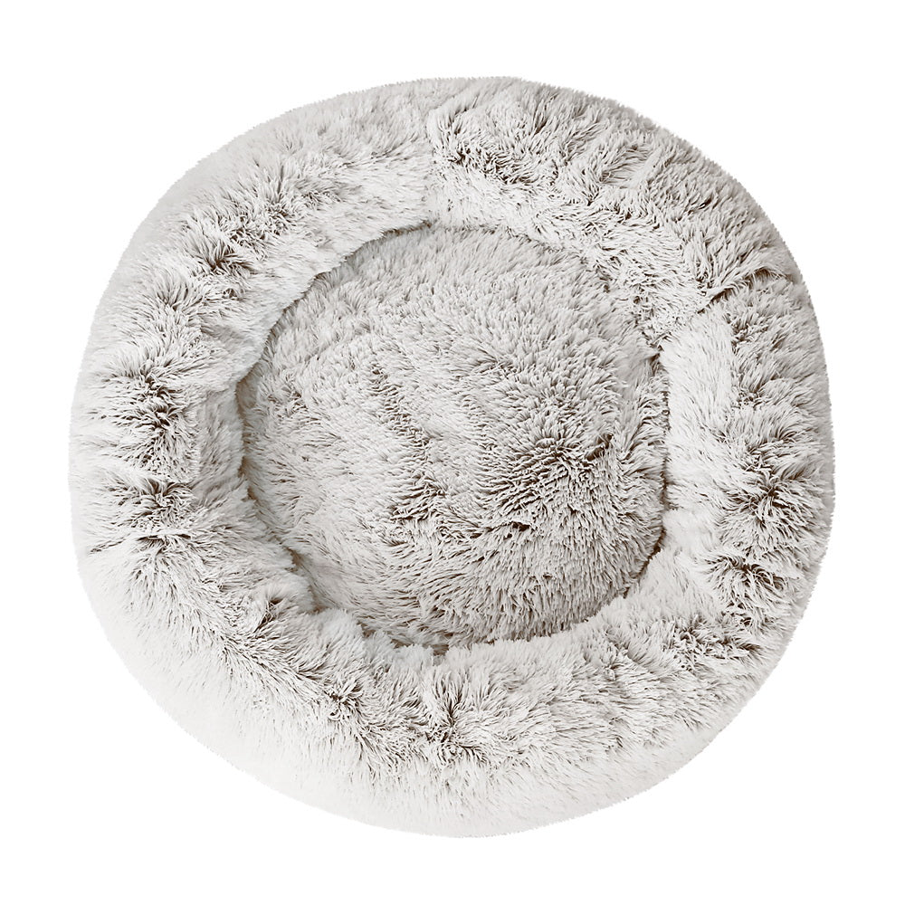 Luna Calming Pet Bed – White – 90 cm