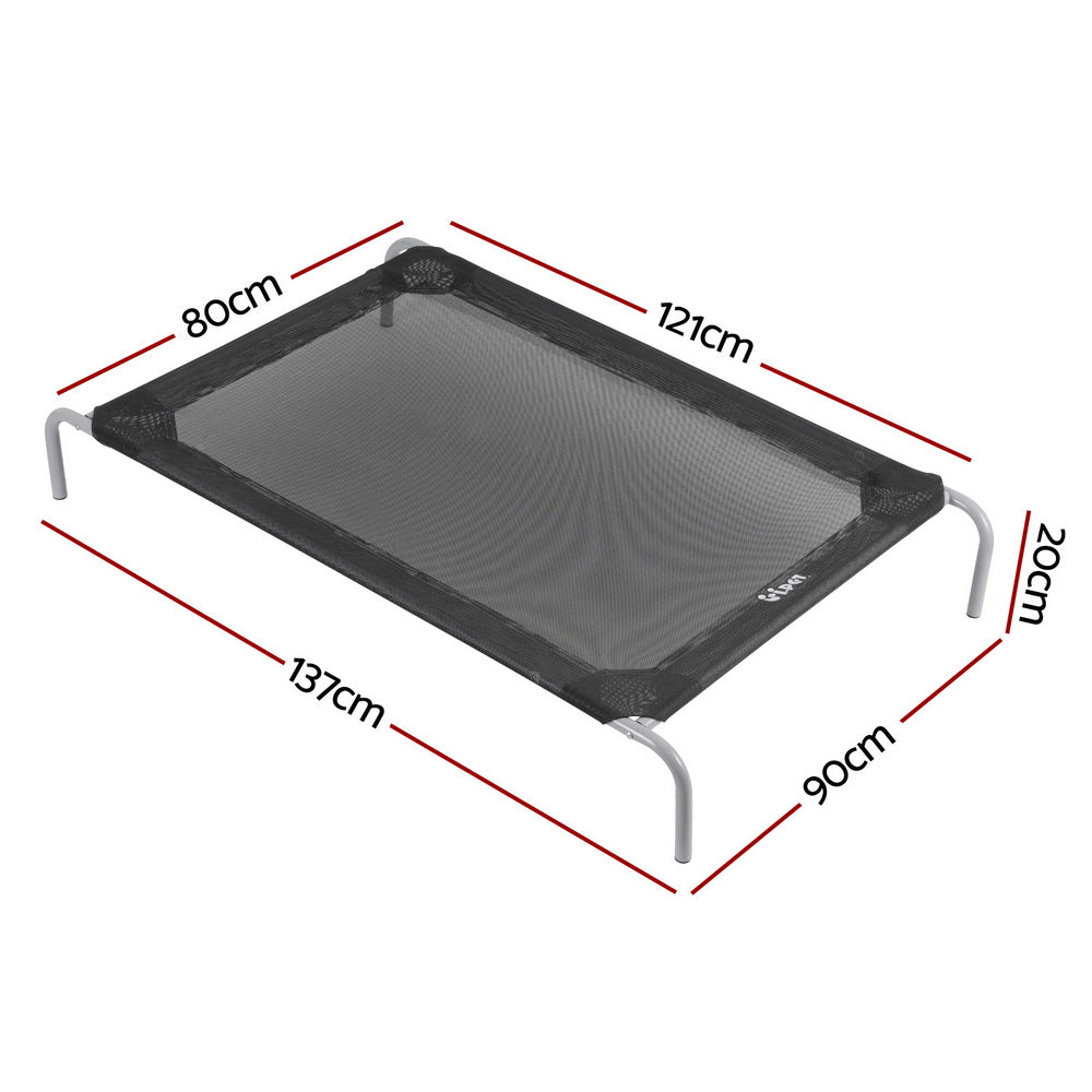 Titan Elevated Dog Bed – Black – 137 cm