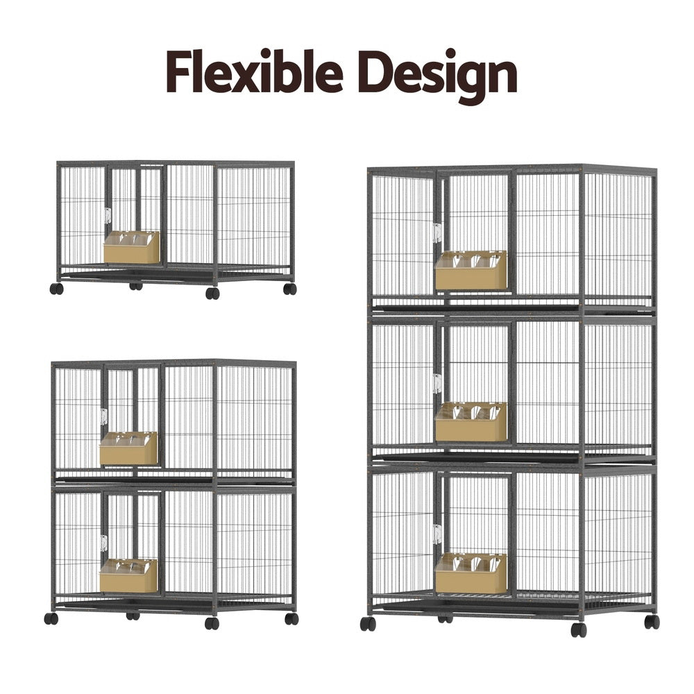 Meridian Multi-Level Bird Cage – Black – 172 cm