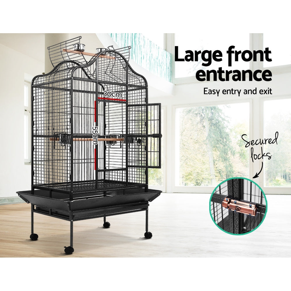 Skyline Open-Top Bird Aviary – Black – 168 cm