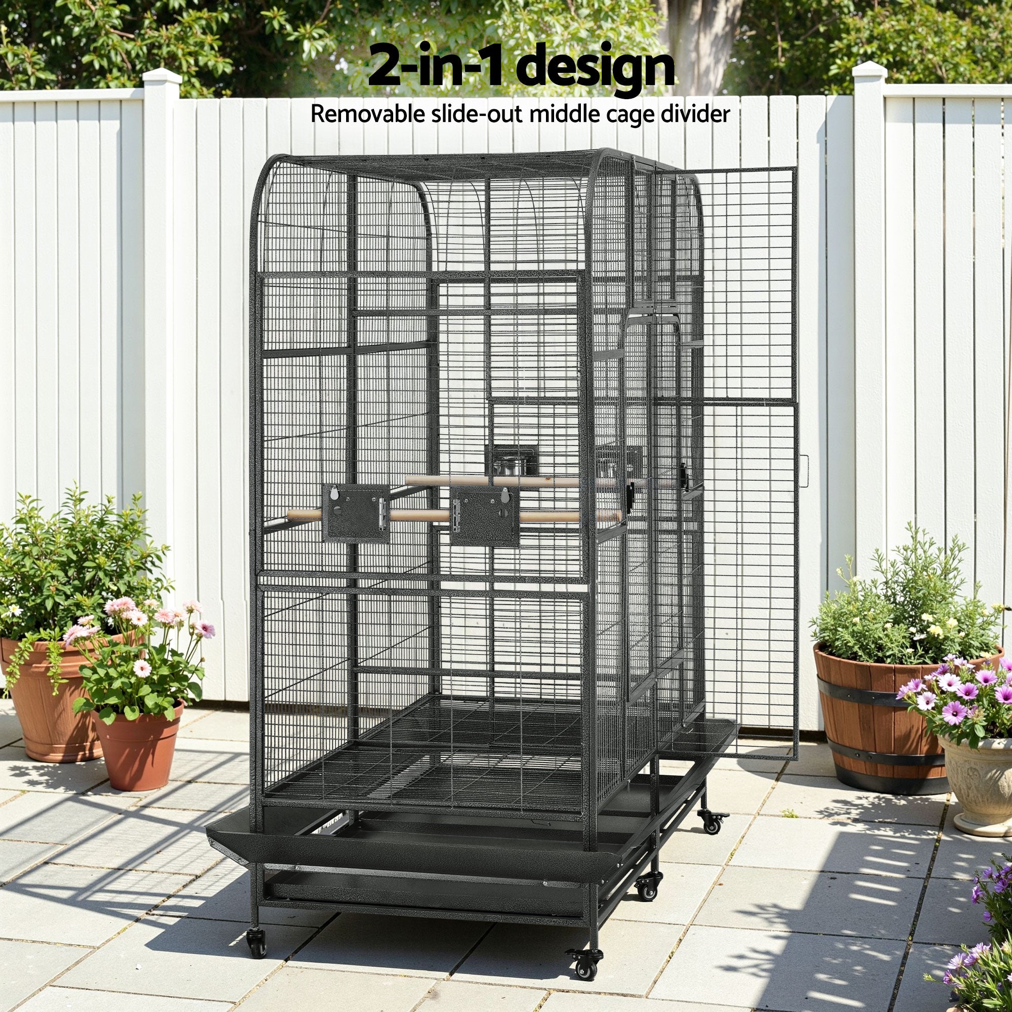 Ashford Extra Large Bird Aviary – Black – 185 cm