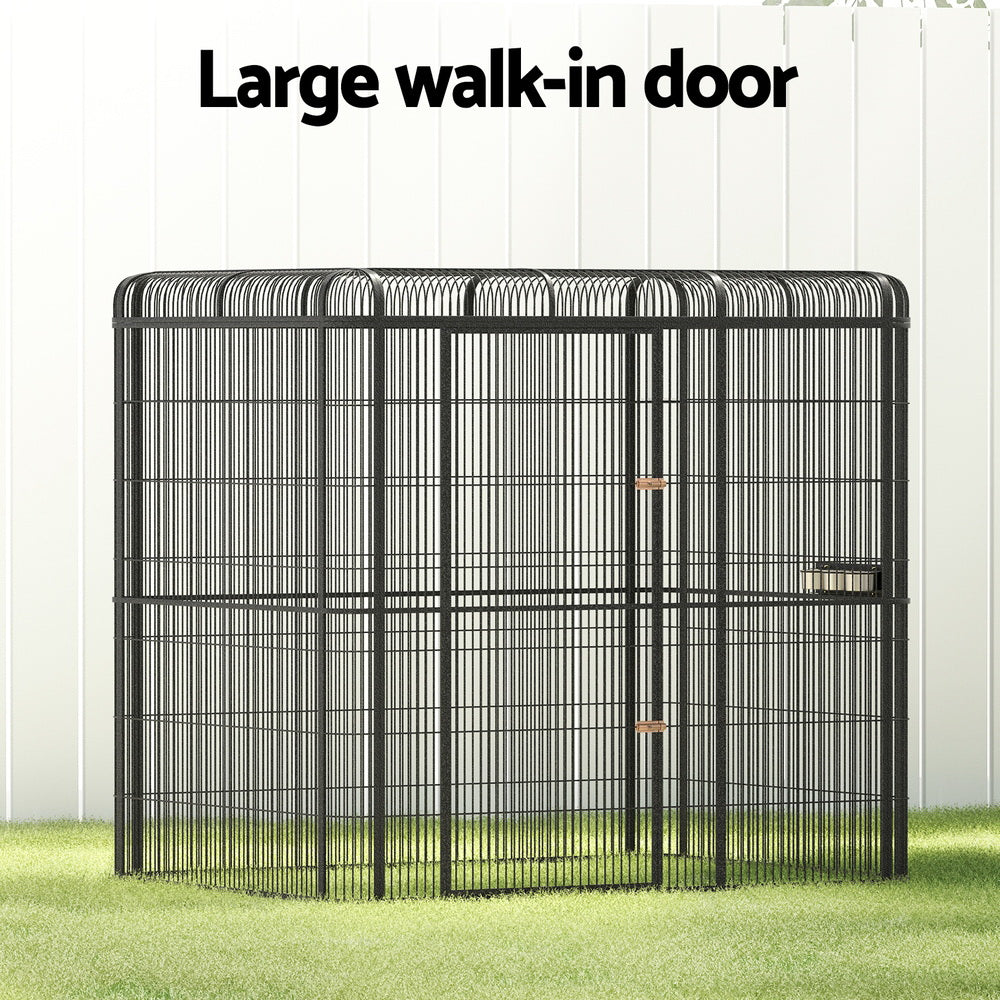 Sanctuary Walk-In Bird Aviary – Black – 203 cm