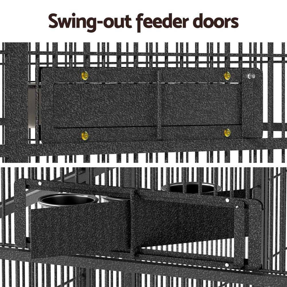 Sanctuary Walk-In Bird Aviary – Black – 203 cm
