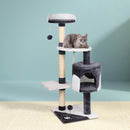 Cat Tree 112cm Tower Scratching Post Scratcher Wood Condo House Furniture