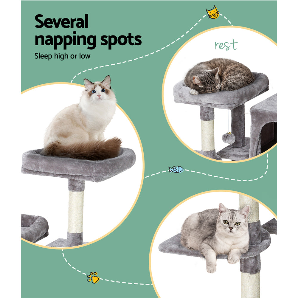 Cassey Cat Scratching Tree – Grey – 103 cm
