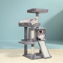 Cat Tree 103cm Tower Scratching Post Scratcher Wood Condo House Trees Grey