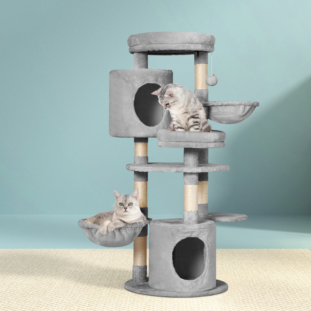 Cat Tree 123cm Tower Scratching Post Scratcher Wood Condo House Bed Toys