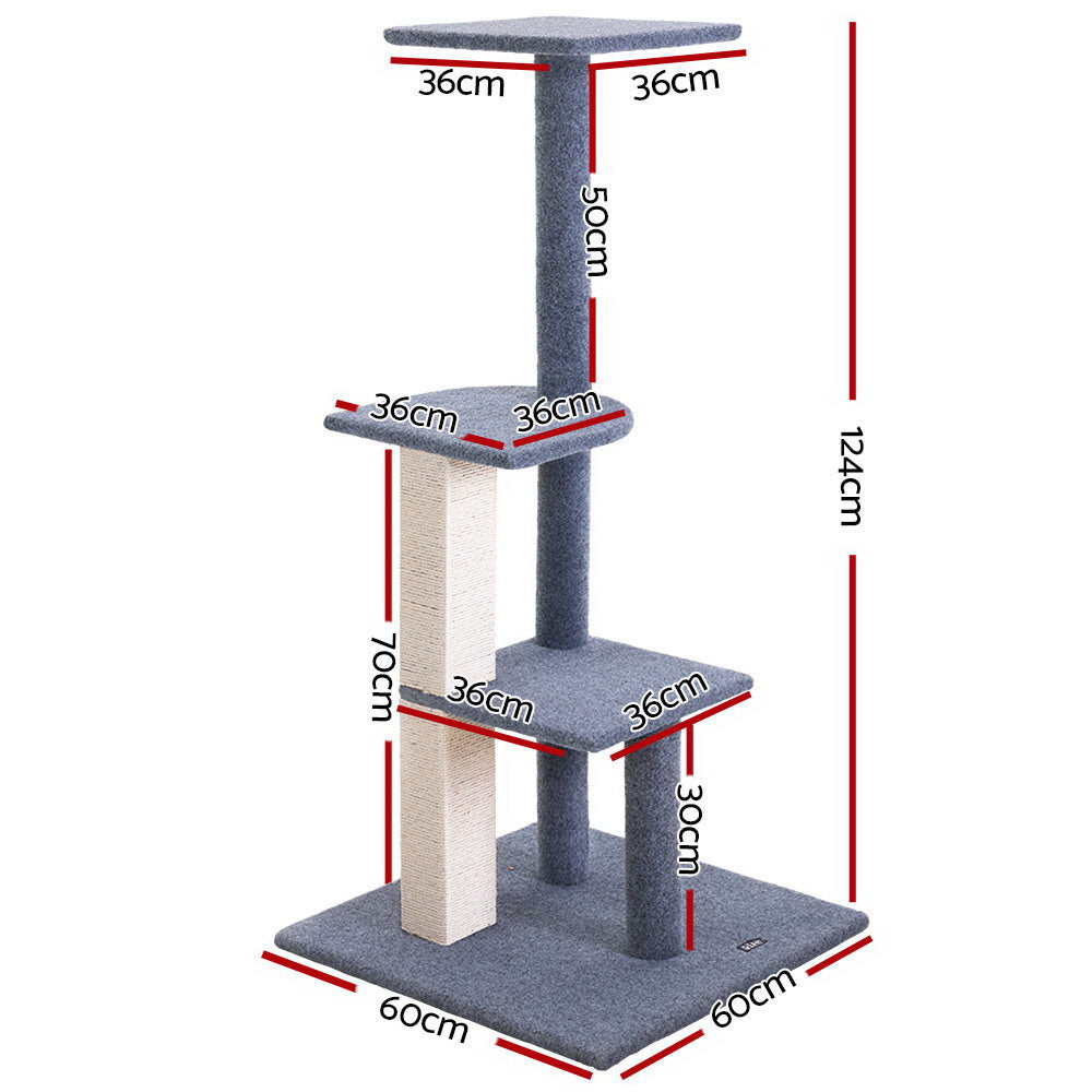 Altura Cat Tree – Grey – 124 cm