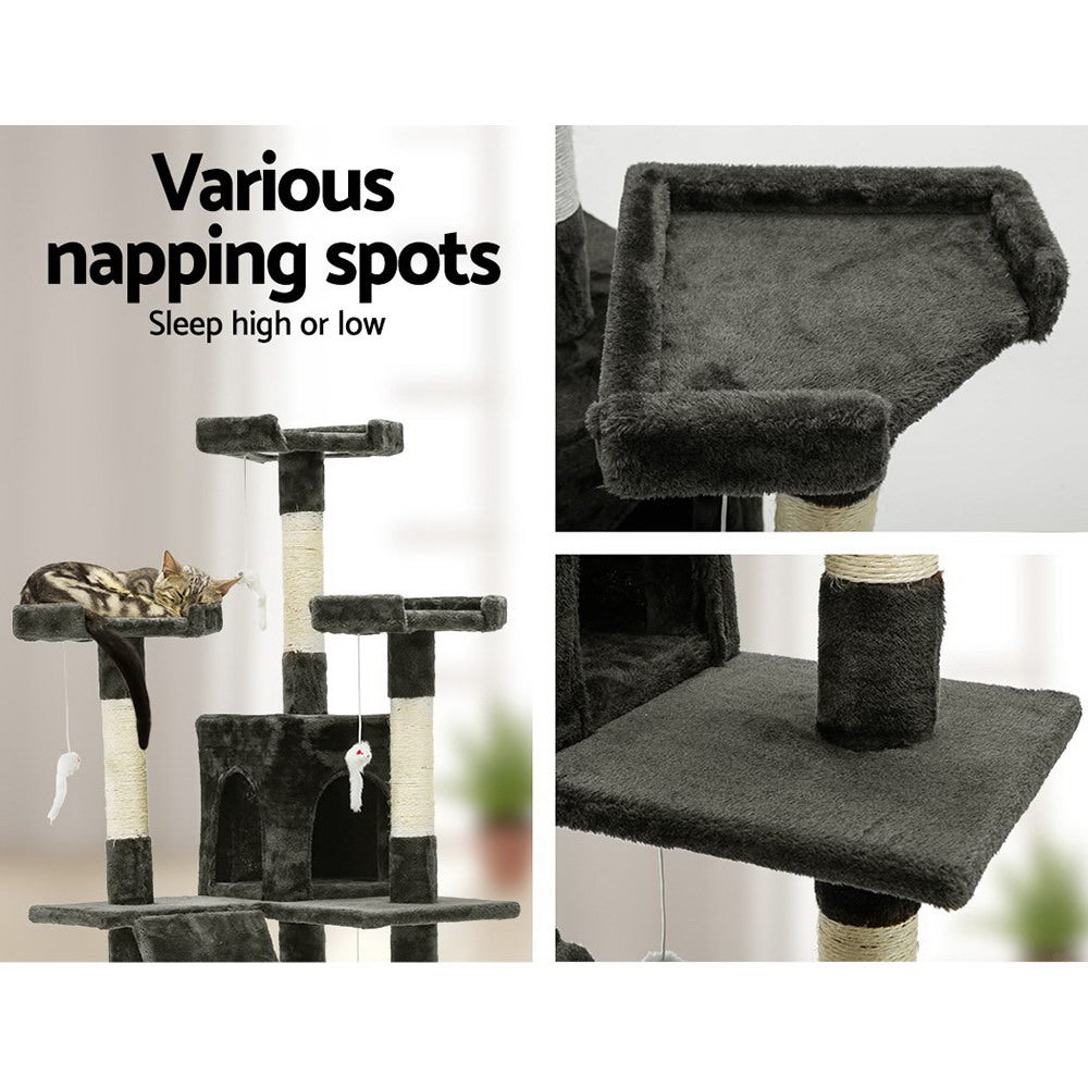 Skyline Cat Tree Tower – Grey – 180 cm