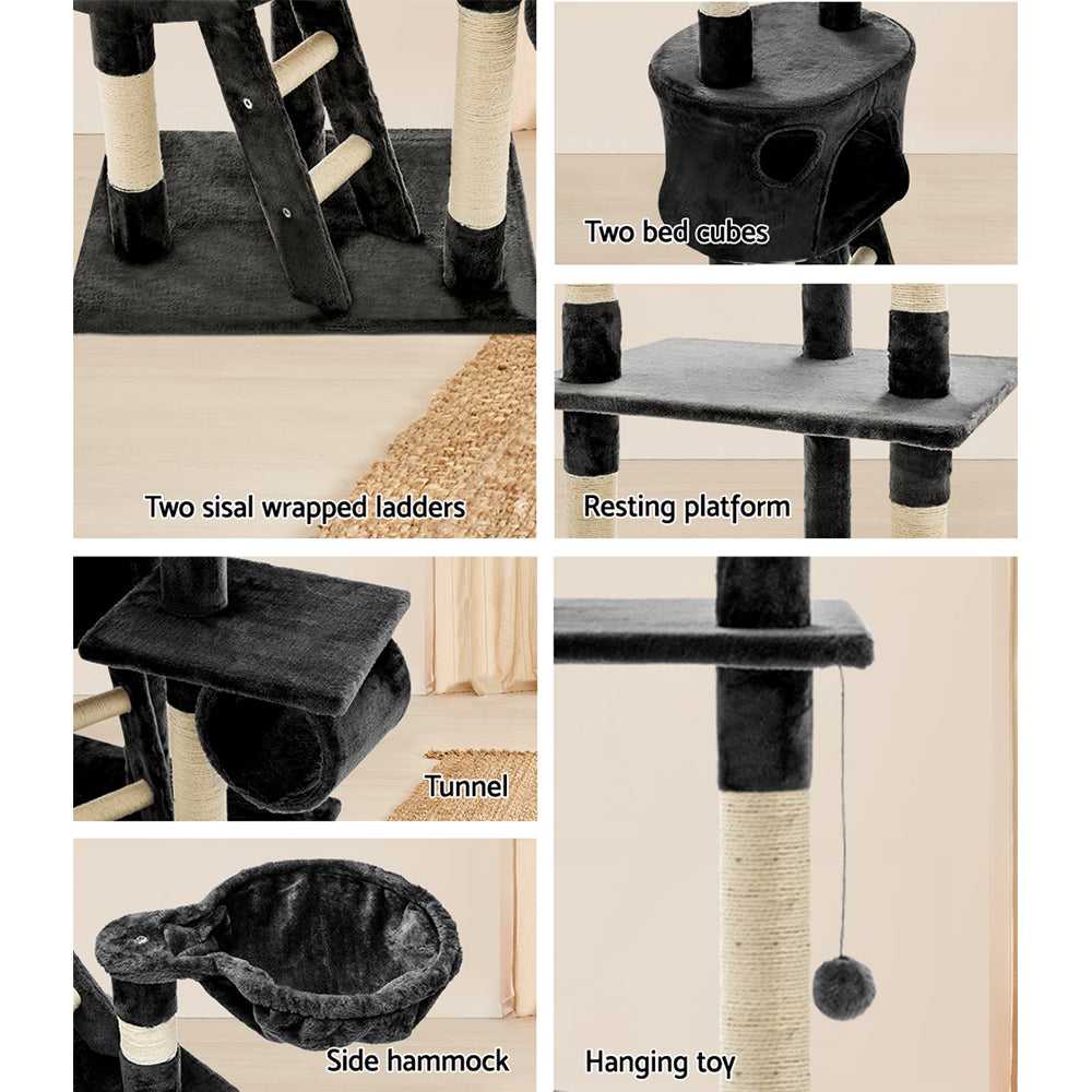 Altura Tower Cat Tree – Grey – 260 cm