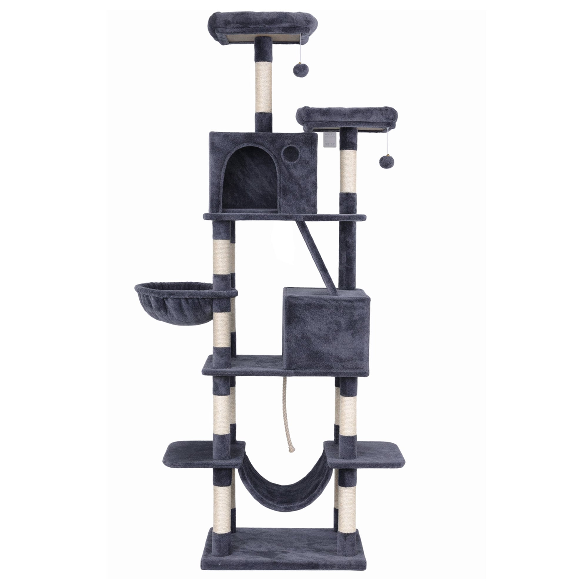Cortez Cat Tree Tower – Grey – 206 cm