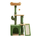 Cat Tree Tower 101cm Scratching Post Furniture Scratcher House Green