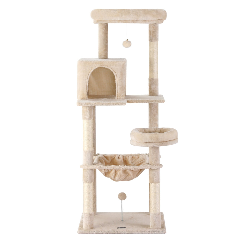 Altura Multi-Level Cat Tree – Beige – 143 cm