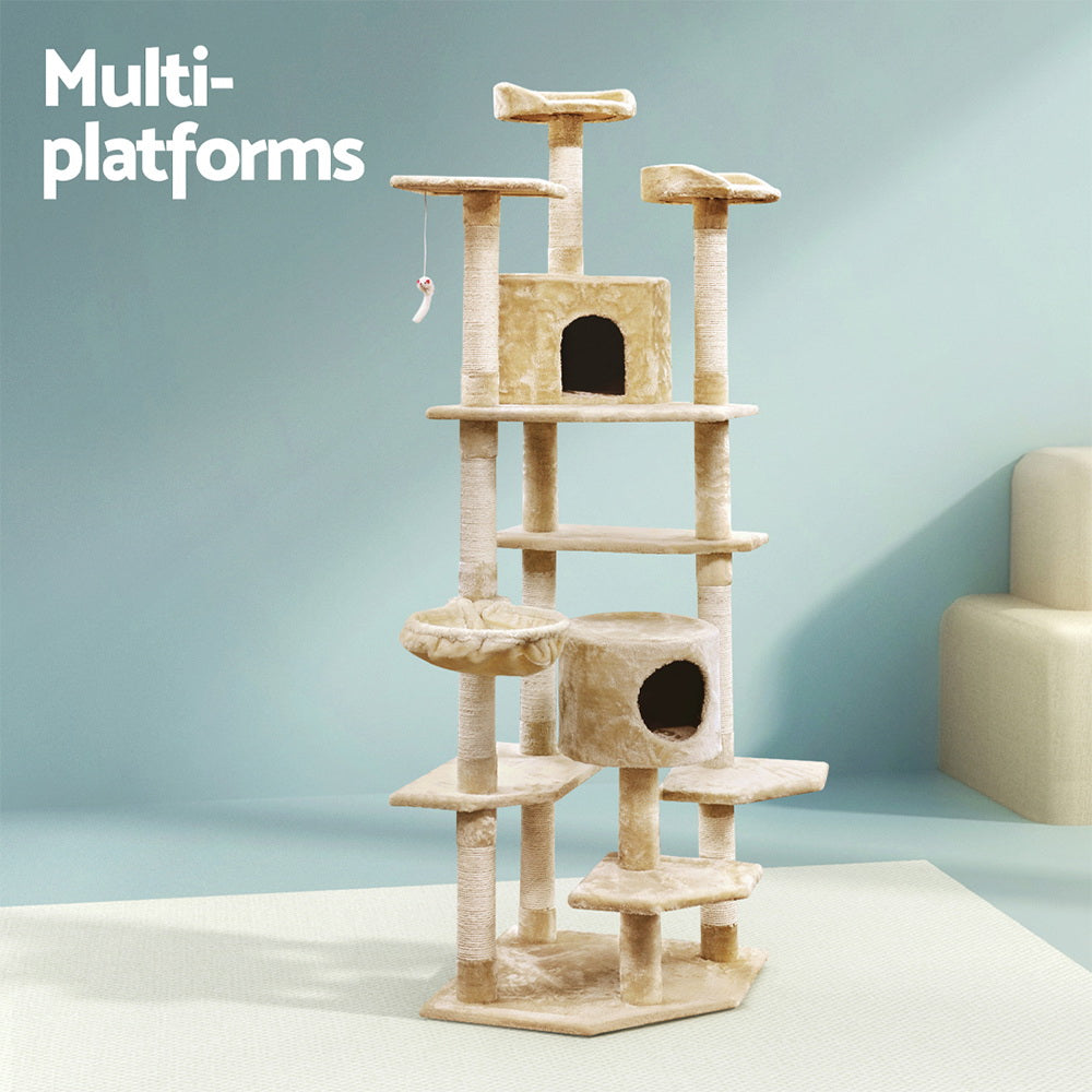 Sanctuary Cat Tree Tower – Beige – 203cm