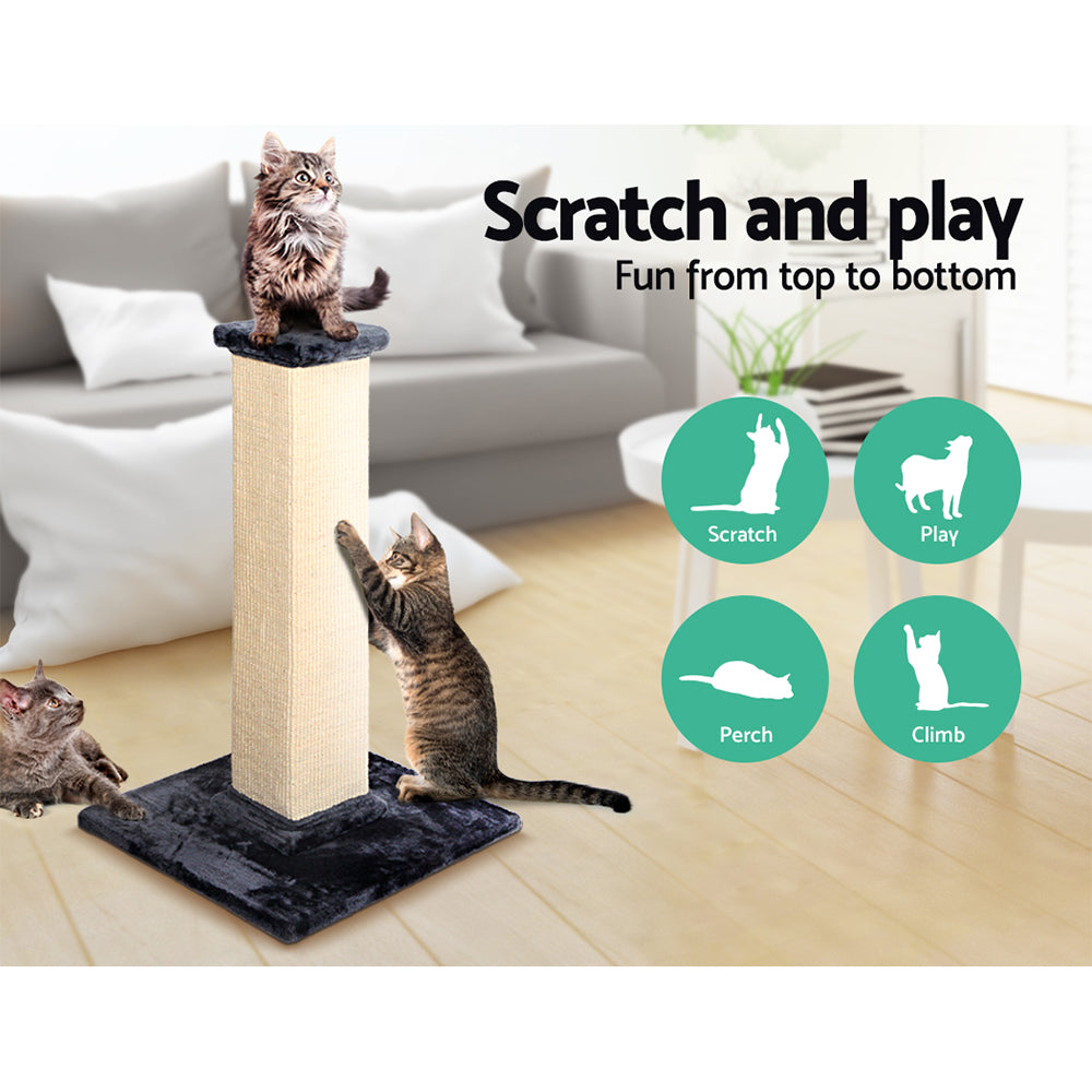 Aspen Cat Scratching Post Tower – Grey – 92 cm