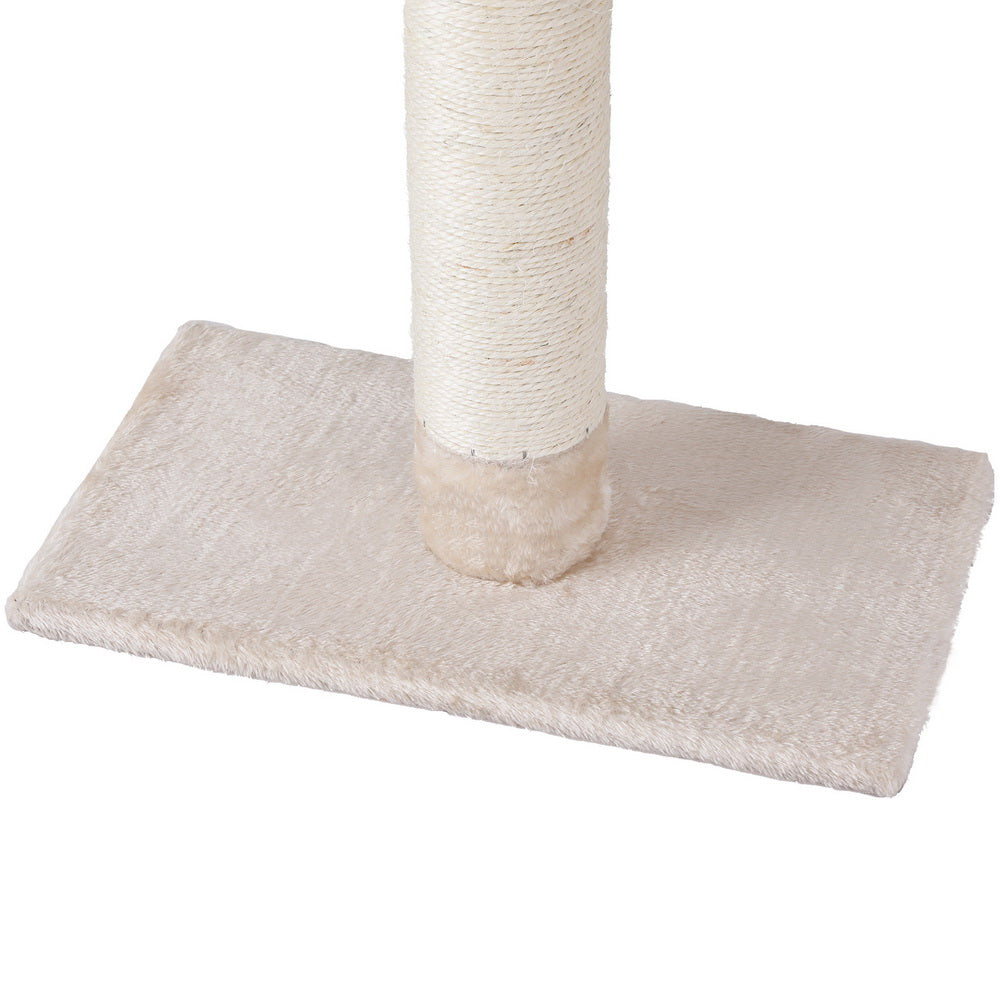 Altima Floor-to-Ceiling Cat Tree – Beige & White – 290 cm