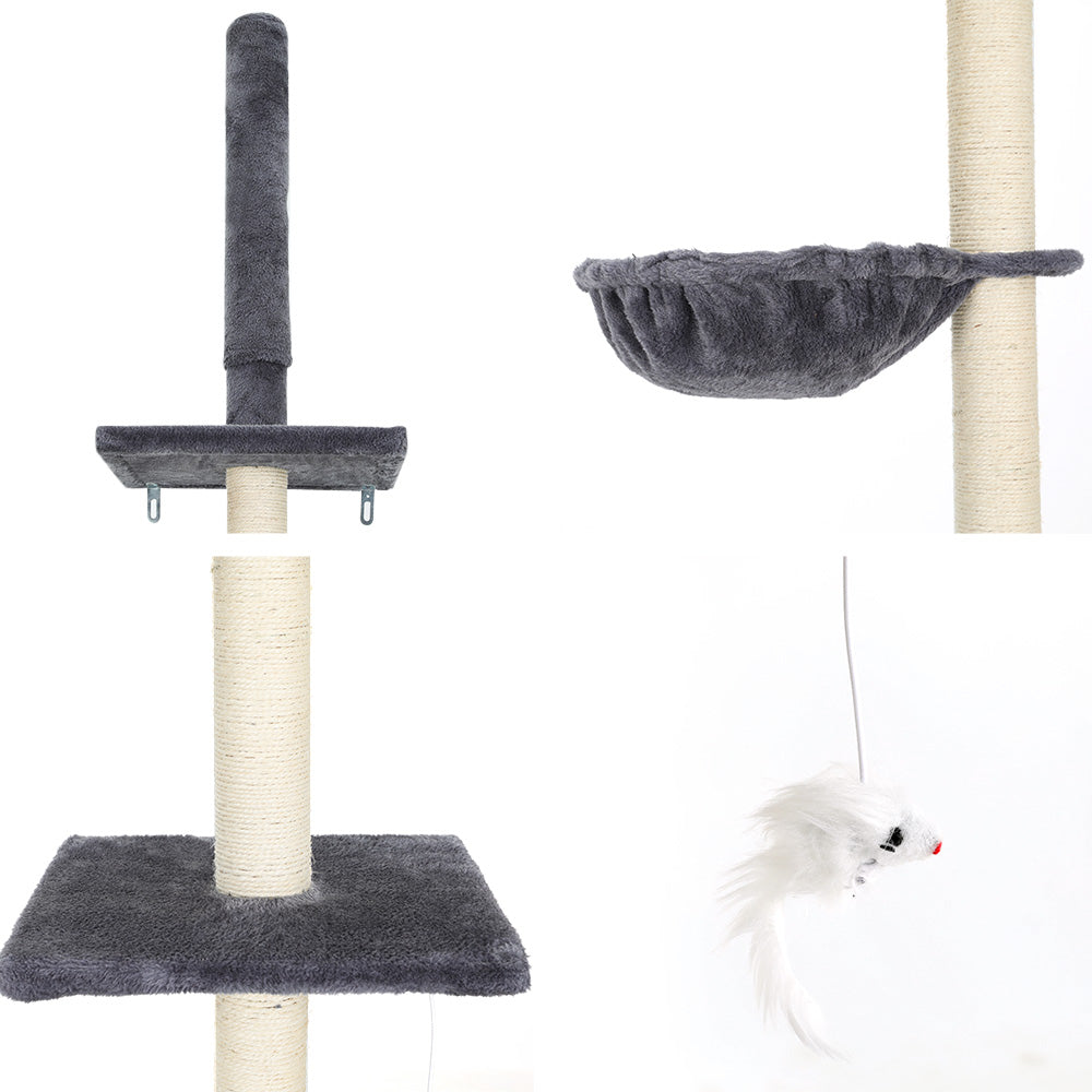 Summit Floor-to-Ceiling Cat Tree – Dark Grey – 260 cm