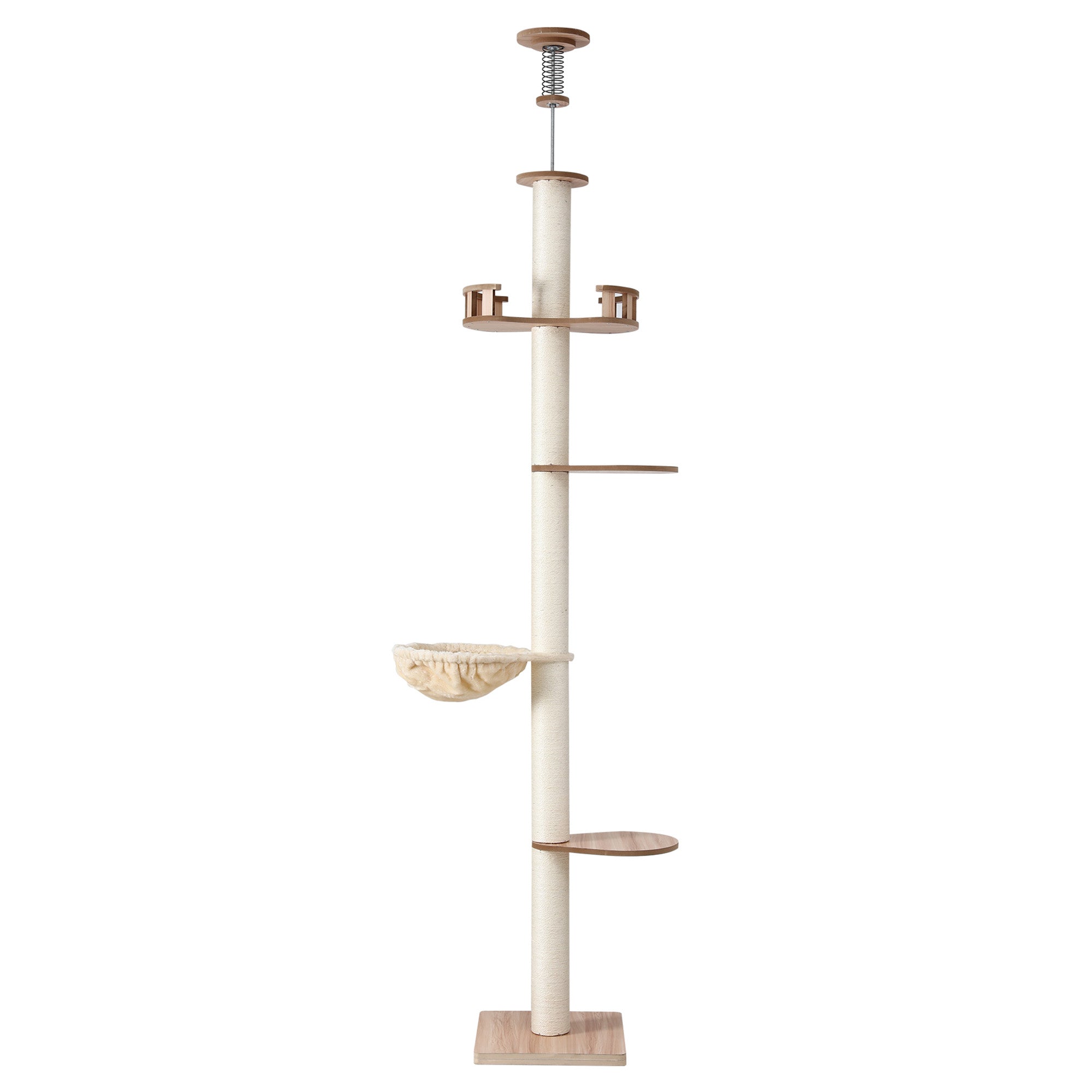 Summit Floor-to-Ceiling Cat Tree – Beige – 270 cm