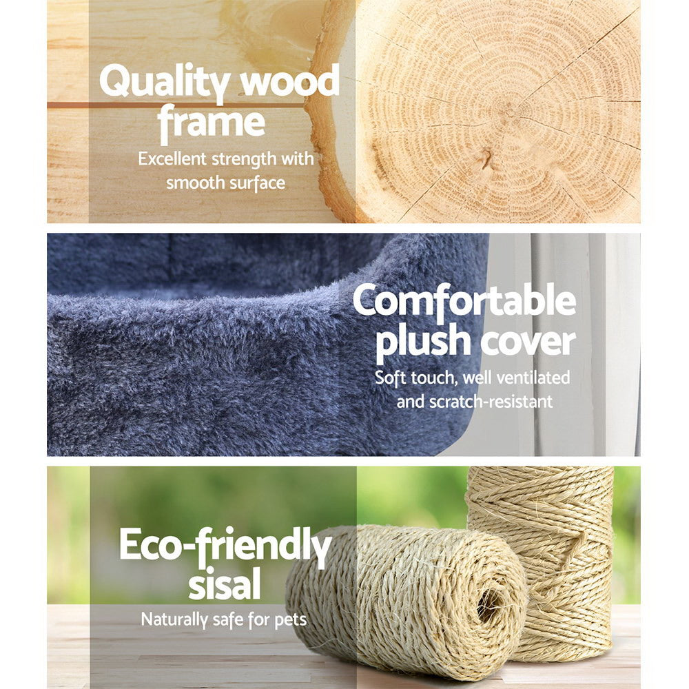 Medara Cat Tree – Grey – 126 cm