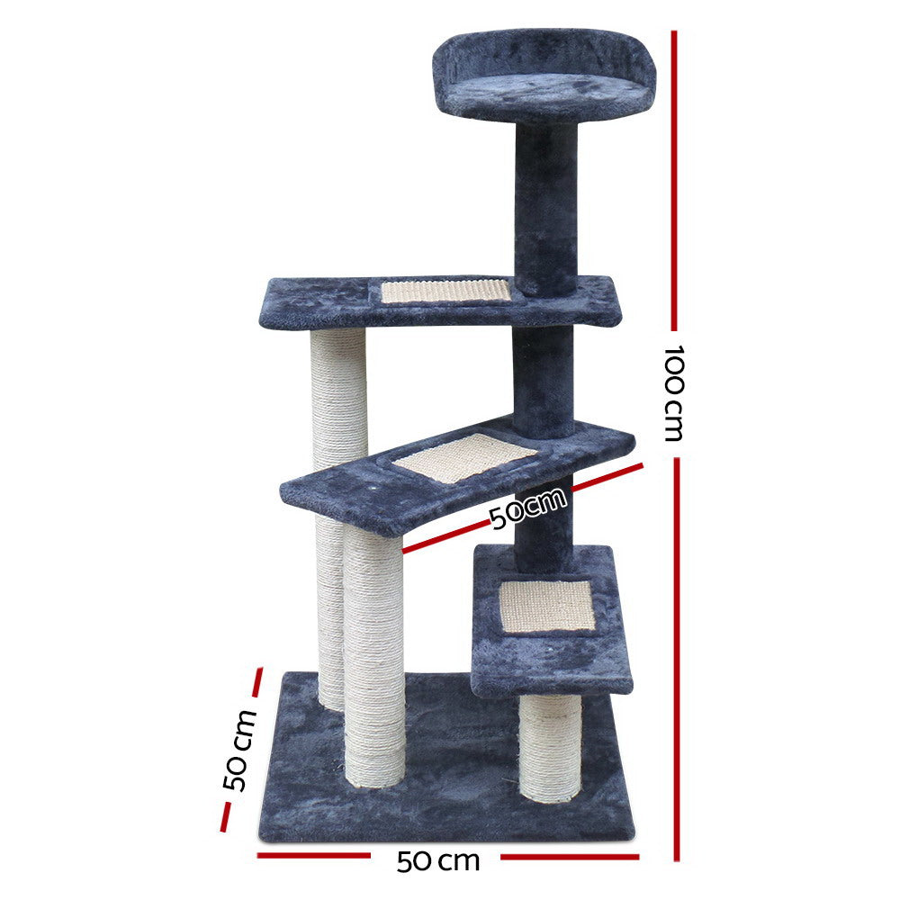 Elmara Cat Tree – Grey – 100 cm