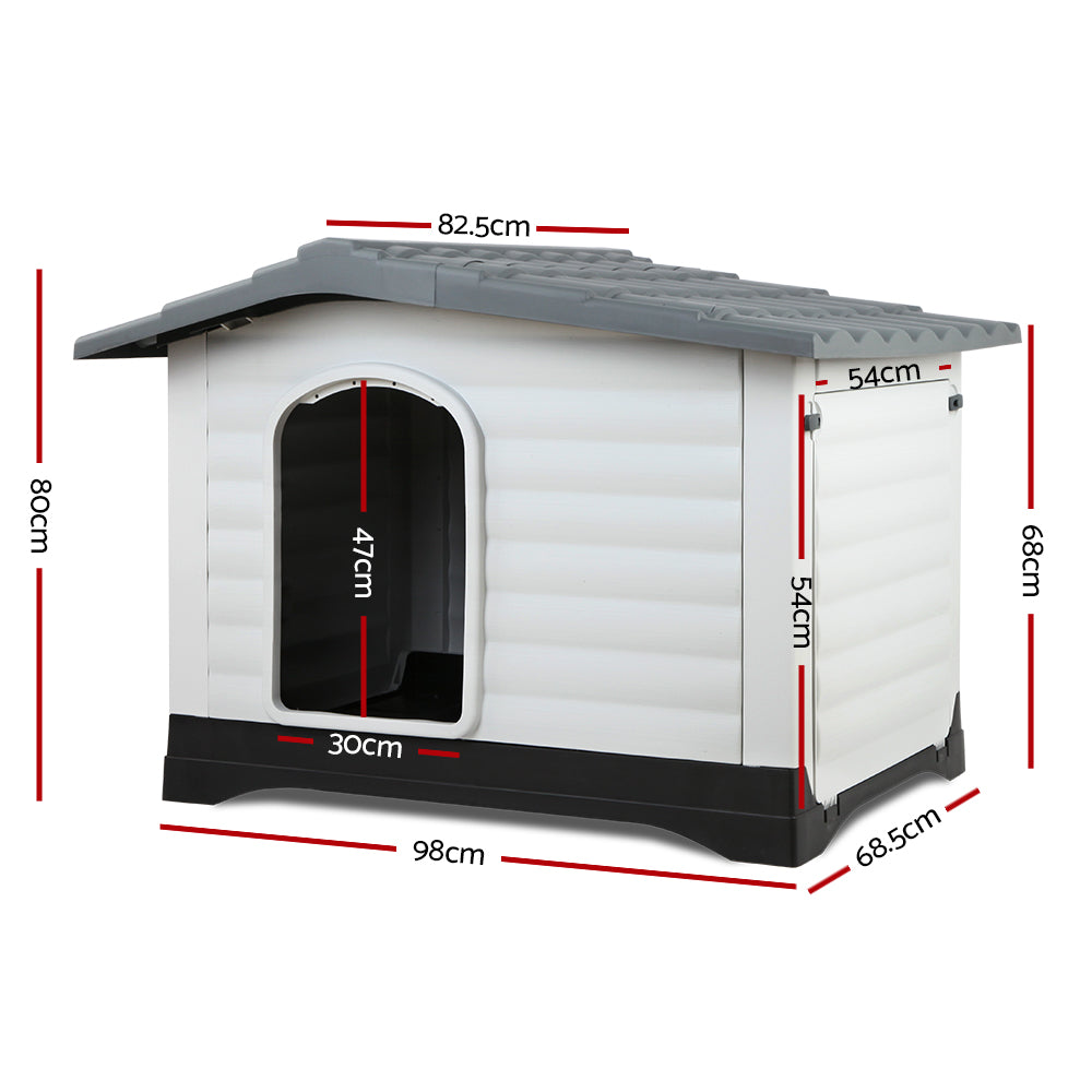 Shelter Large Outdoor Dog Kennel – Grey – 68 cm