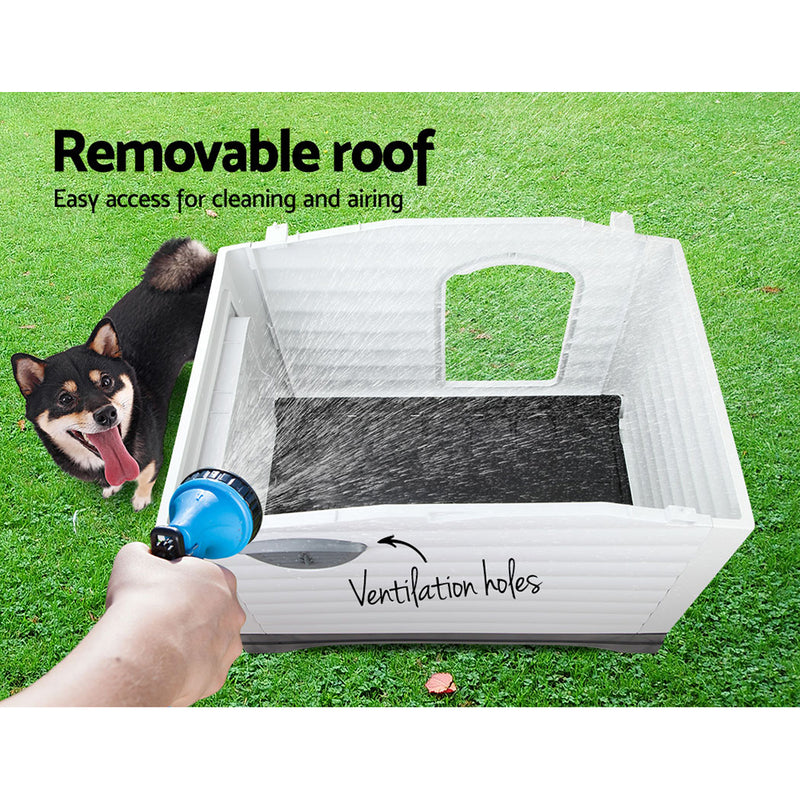 Large Outdoor Dog Kennel - Grey