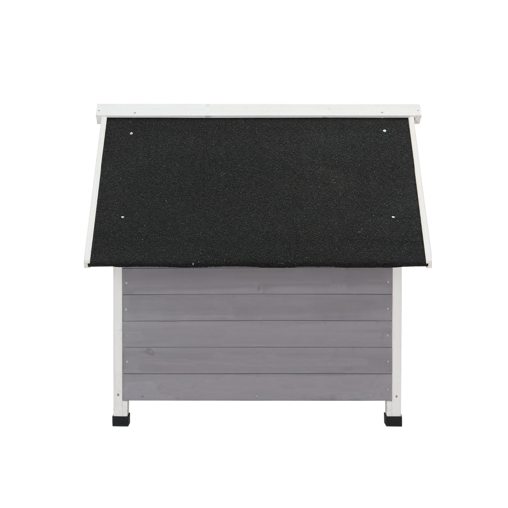 Hadston Wooden Dog Kennel – Grey – Large