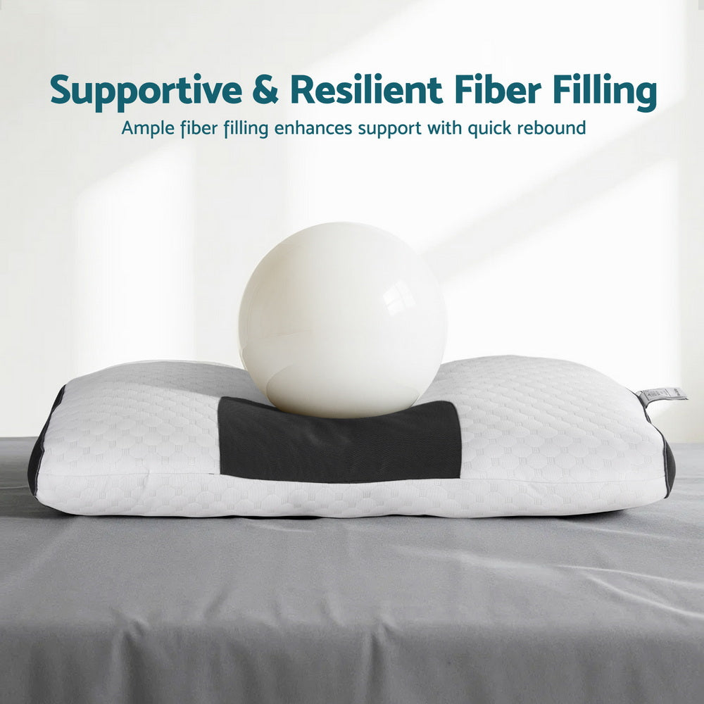 Serano Contour Pillow – White – Standard