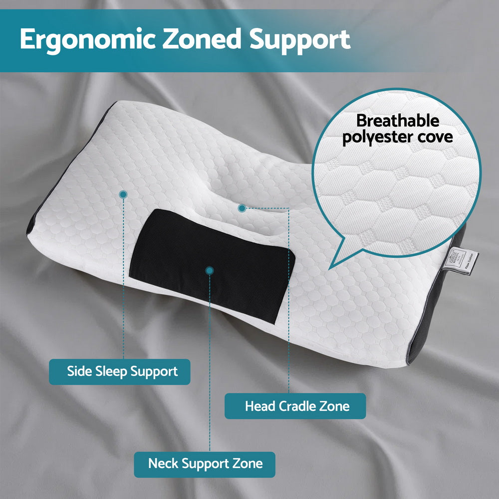 Serano Contour Pillow – White – Standard