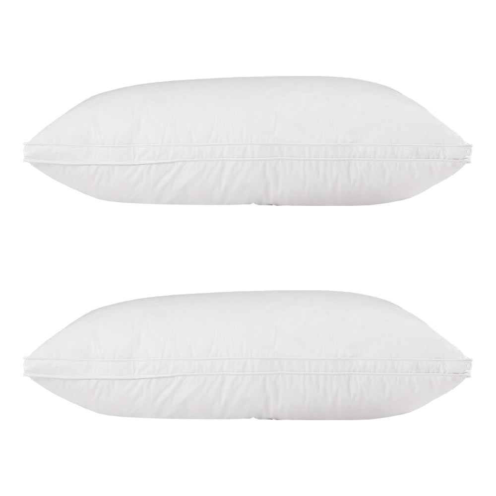 Celestial Goose Feather Down Pillows – White – Twin Pack
