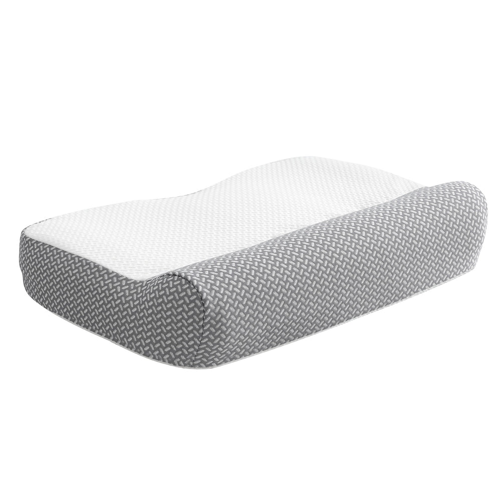 Cervina Contour Memory Foam Pillow – White & Grey