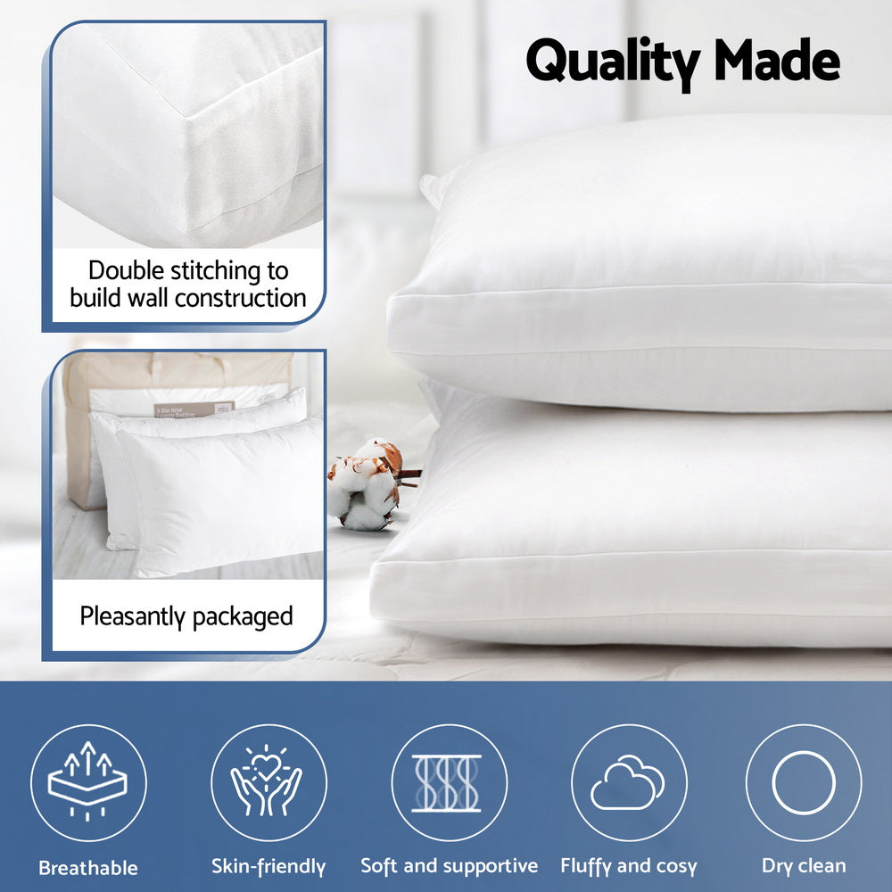 Zenith Adjustable Memory Foam Pillow – White – Set of 2