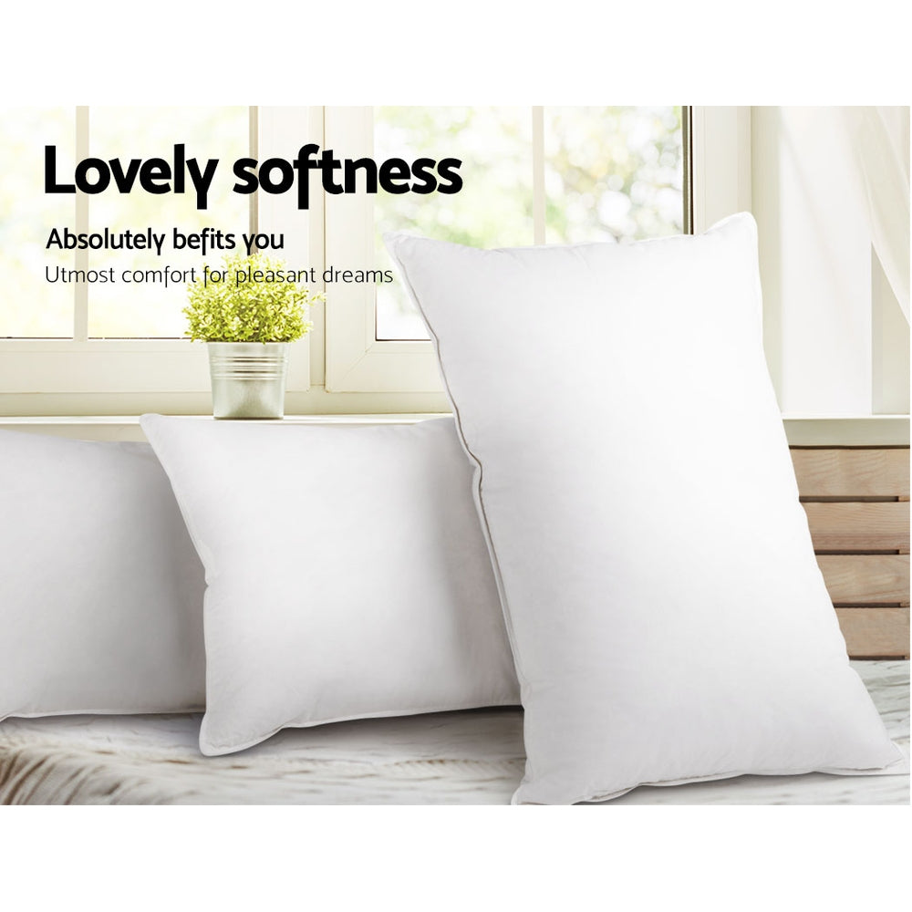 Kairo Cotton Pillow Set – White – King – Set of 4