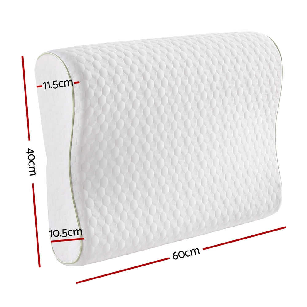Marston Memory Foam Contour Pillow – White – Standard