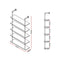 5 Tier Floating Pipe Shelf - Black