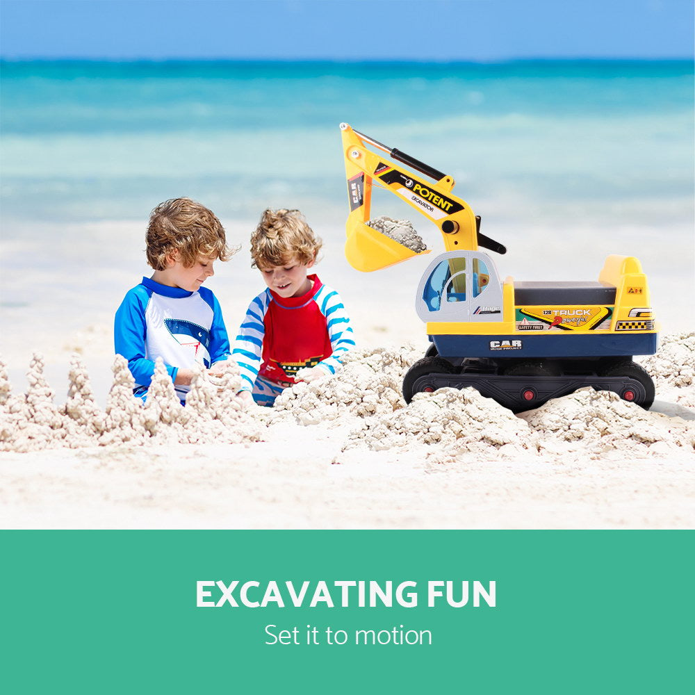 Digger Kids Ride-On Excavator – Yellow