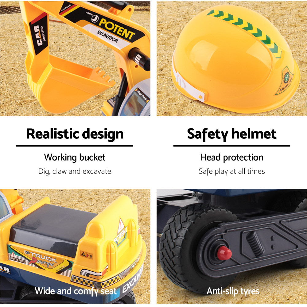 Digger Kids Ride-On Excavator – Yellow