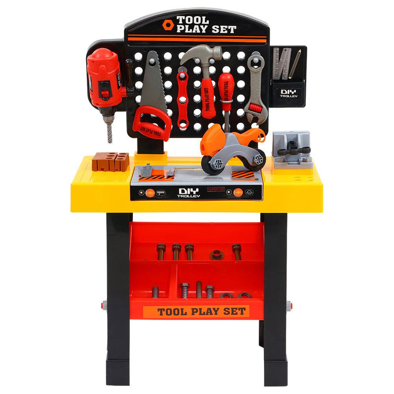 Kids 54 Piece DIY Workbench Toy - Black