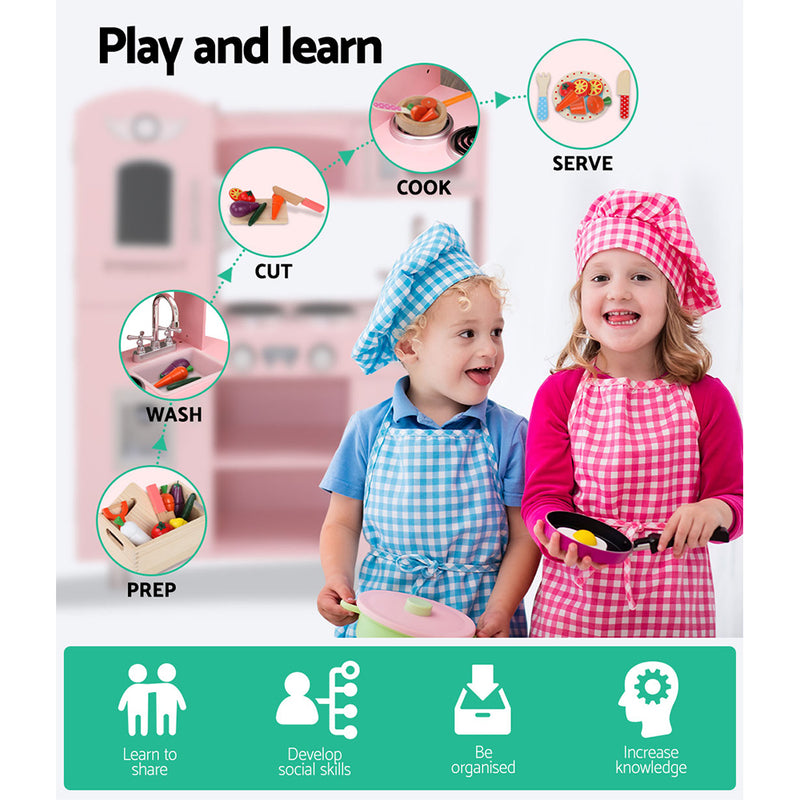 Kids Kitchen Play Set - Pink