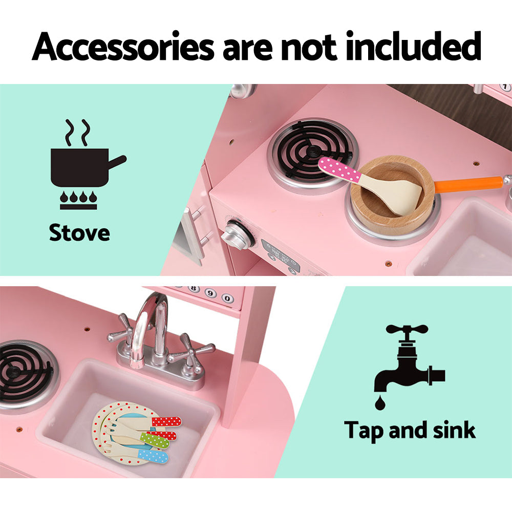 Rosalie Kids Kitchen Play Set – Pink – Large