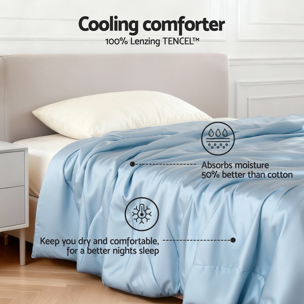 Breeze Tencel Quilt – Blue – Single