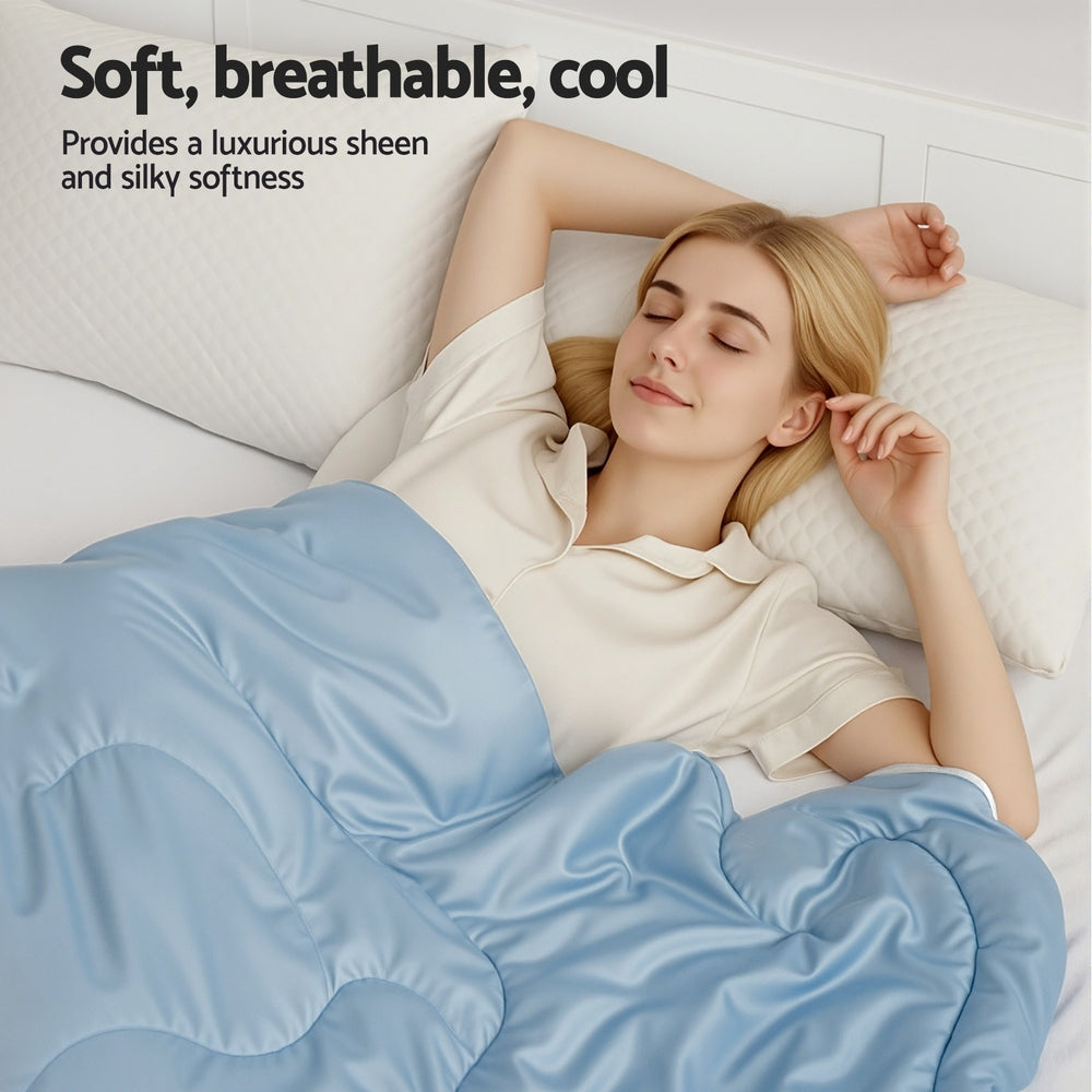 Breeze Tencel Quilt – Blue – Super King