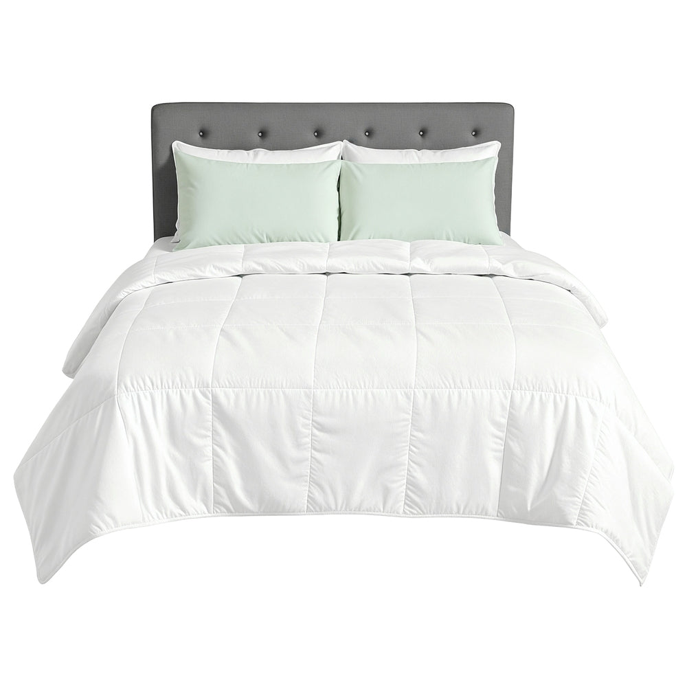 Nova Bamboo Quilt – White – Queen