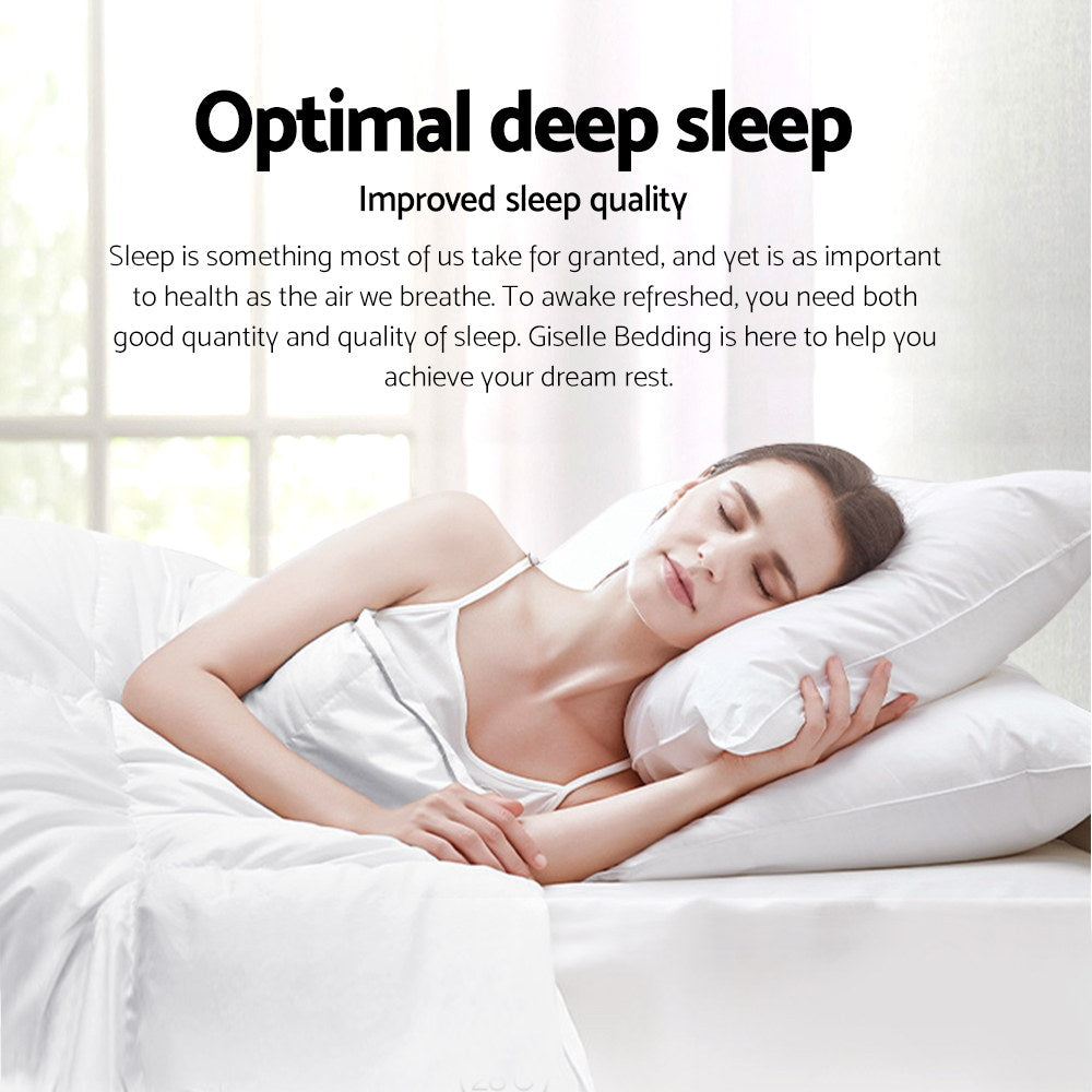 Ashton Duck Down Feather Quilt – White – Double