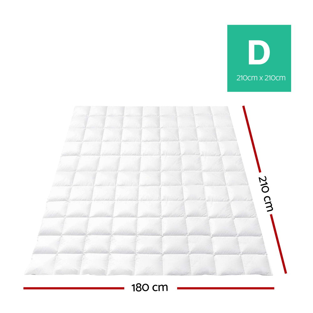 Cove Goose Down Quilt – White – Double