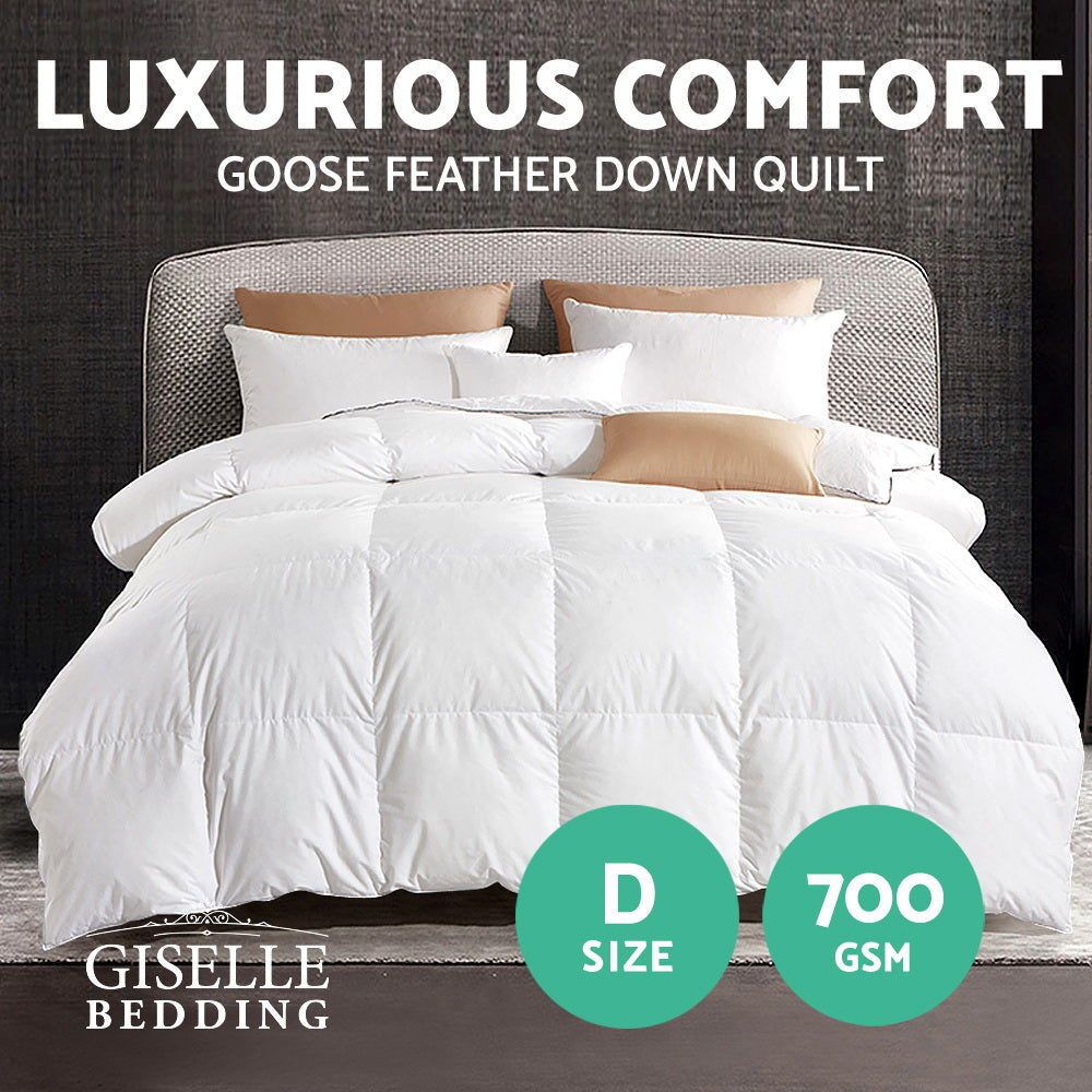 Cove Goose Down Quilt – White – Double
