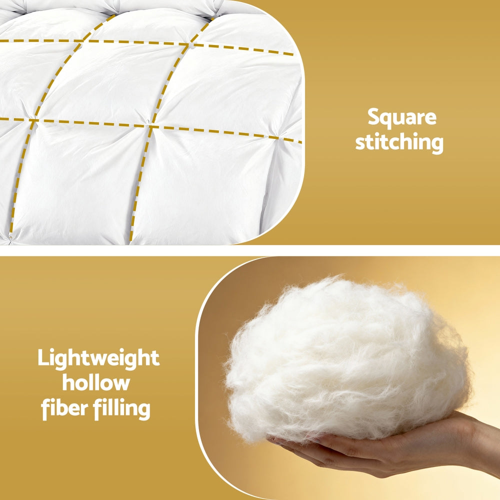 Linden Microfiber Quilt – White – Double