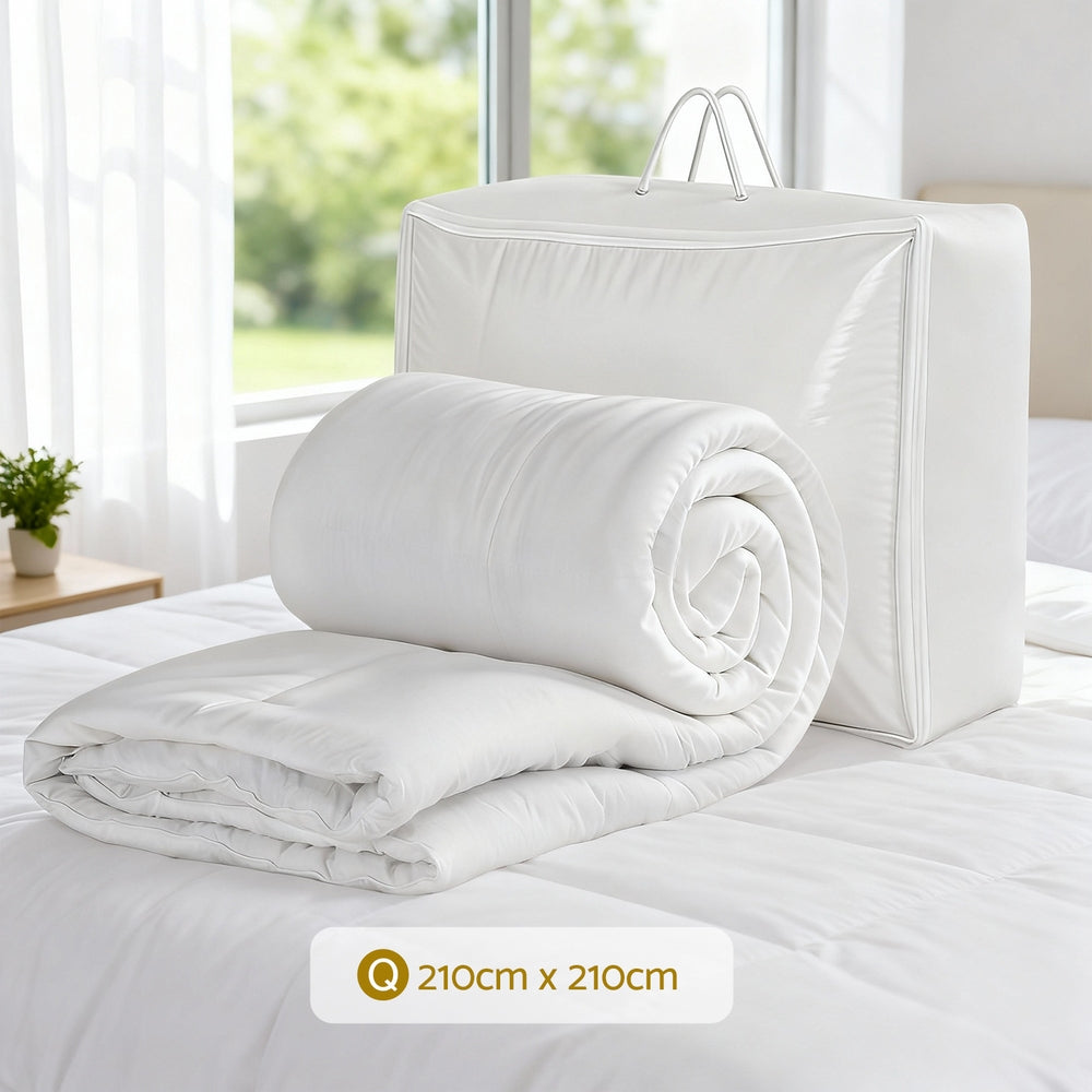 Rowan Microfiber All Season Quilt – White – Queen